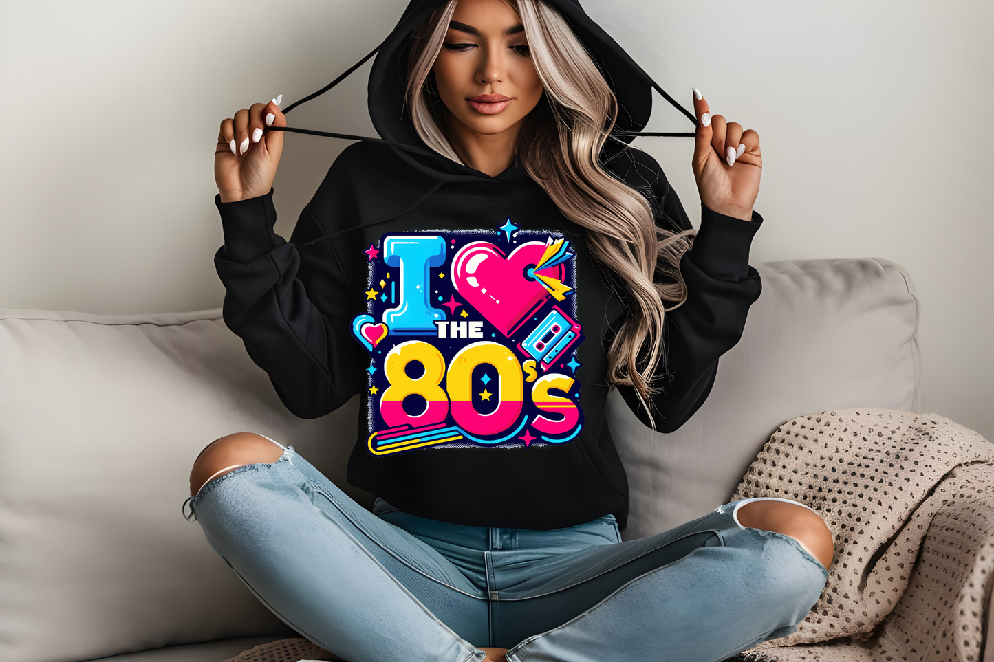 Rock your style with the I THE 80s Hoodie from Besttee Co